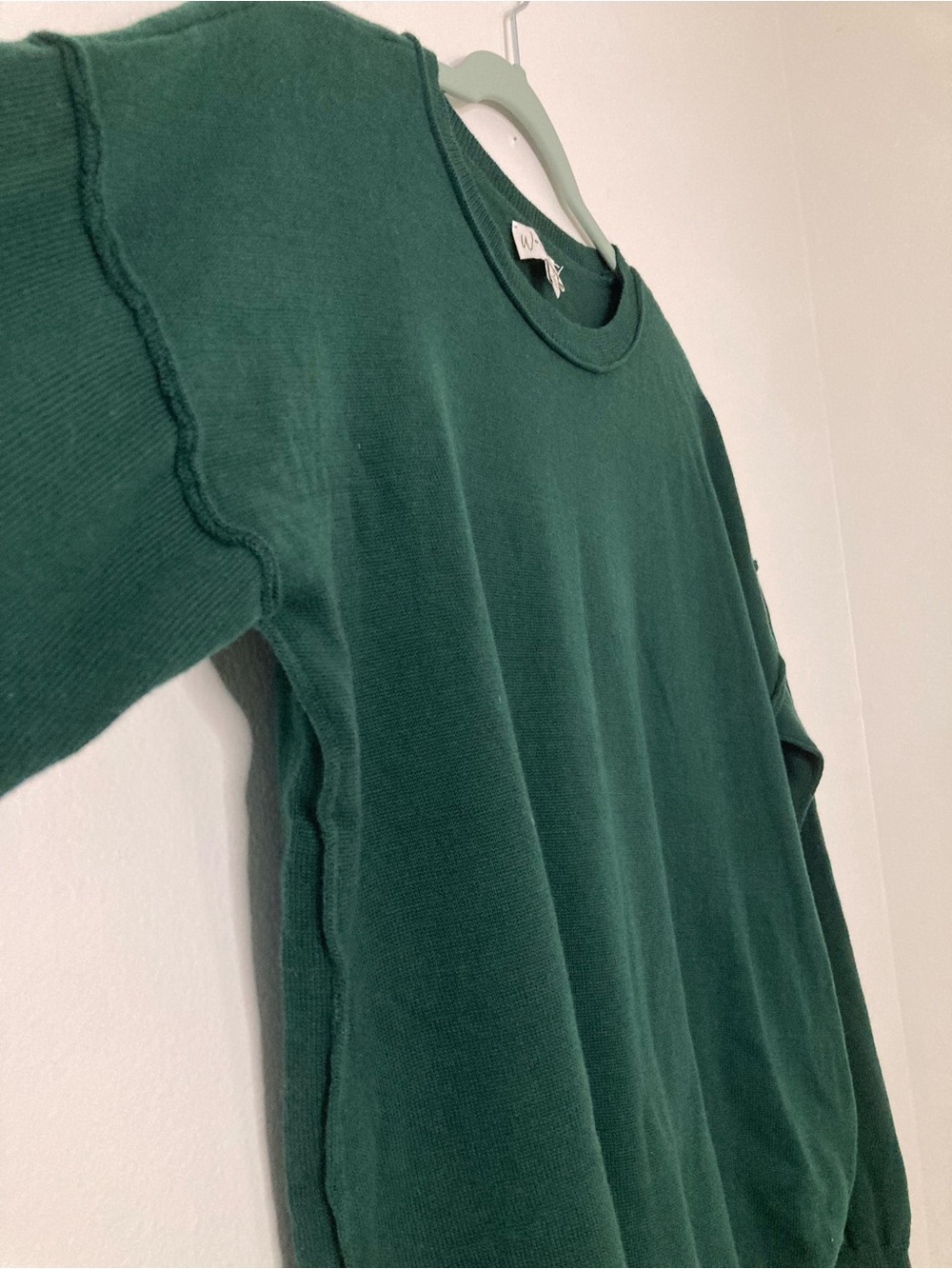Wonderly Forest Green Crewneck Pullover Sweater Size S - Picture 5 of 6